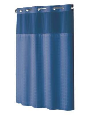 UPC 877003007837 product image for Home Outfitters Hookless Jacquard Shower Curtain-JACQUARD BLUE-One Size | upcitemdb.com