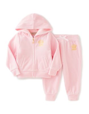 UPC 881634719243 product image for Juicy Couture Two-Piece Velour Tracksuit-PINK-3X | upcitemdb.com