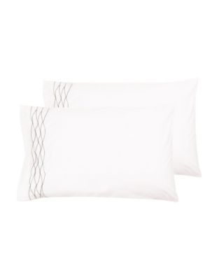 UPC 883893405943 product image for Vera Wang Corrugated Texture Two-Piece 400TC Cotton Pillowcase Set-WHITE-King | upcitemdb.com