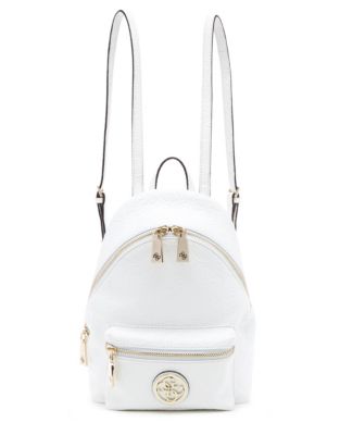 guess white mini backpack