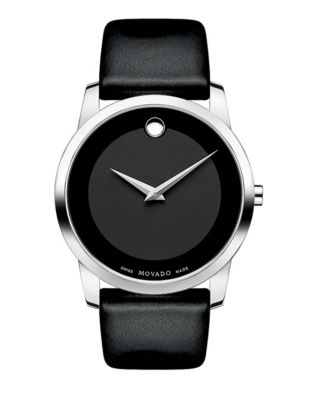 Movado Men's Museum Classic Watch-BLACK-One Size