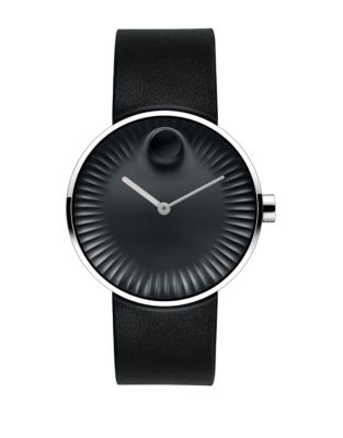 Movado Edge Stainless Steel Watch in Black-BLACK-One Size