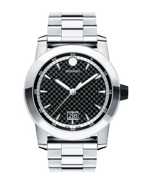 Movado Analog Vizio Stainless Steel Bracelet Watch-BLACK-One