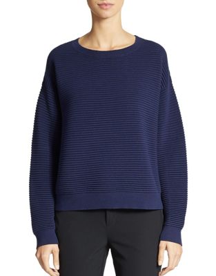 UPC 886456000401 product image for 424 Fifth Ottoman Stitch Crew Neck Sweater - Evening Blue - X-Large | upcitemdb.com