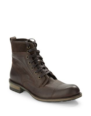 UPC 887447580711 product image for John Varvatos Star Usa Lincoln Leather Ankle Boots-DARK BROWN-7.5 | upcitemdb.com