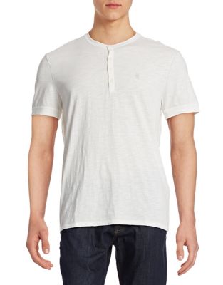 UPC 887447747428 product image for John Varvatos Star Usa Cotton Henley T-Shirt-SALT-Medium | upcitemdb.com