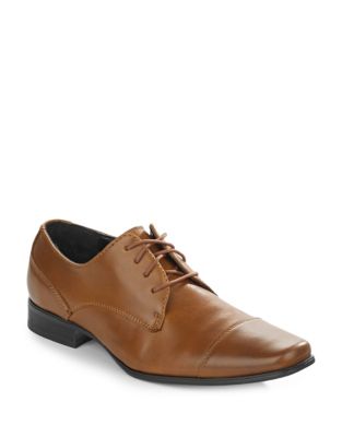 calvin klein bram leather vamp derby shoes