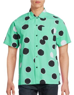 Stussy Illustrated Dot Sport Shirt-MINT-Small