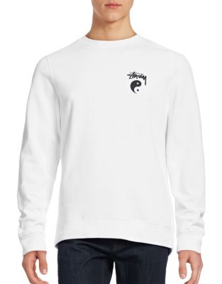 Stussy Ying Yang Crew Sweater-WHITE-Large