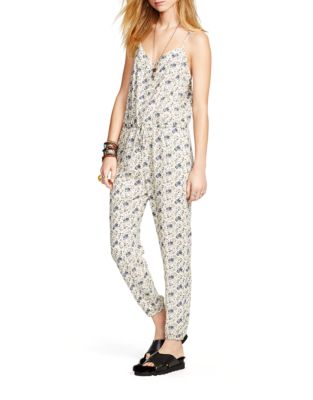 Denim & Supply Ralph Lauren Floral Racerback Jumpsuit-MULTI-COLOURED-Medium