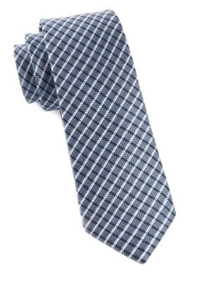 The Tie Bar Textured Check Silk Tie-LIGHT BLUE-One Size