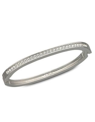 EAN 9005818000502 product image for Swarovski Channel Set Bangle - Silver - 7 | upcitemdb.com