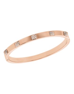 EAN 9009650983689 product image for Swarovski Rose Gold Tone Swarovski Crystal Bangle - rose gold | upcitemdb.com