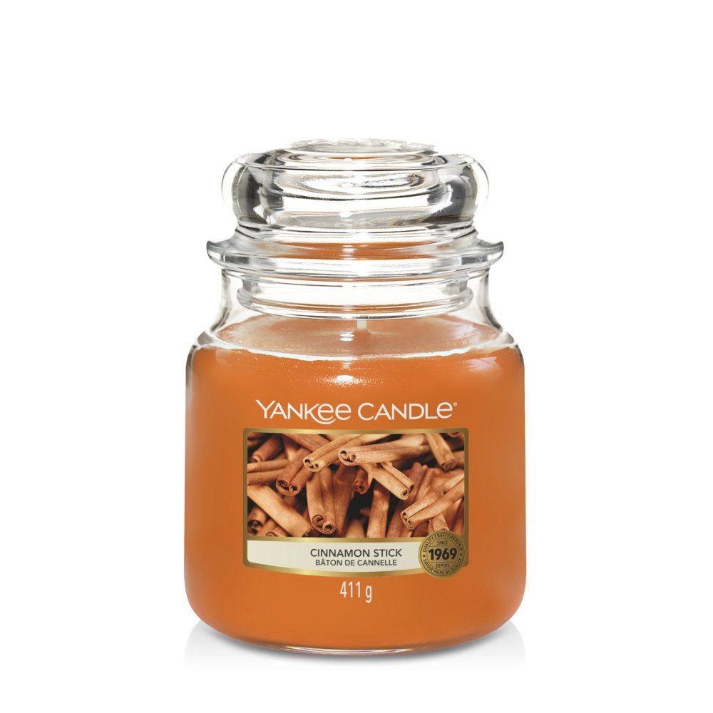 Cinnamon Stick Original Medium Jar Candle Yankee Candle, Orange, 10.7cm X 12.7cm , Sweet & Spicy