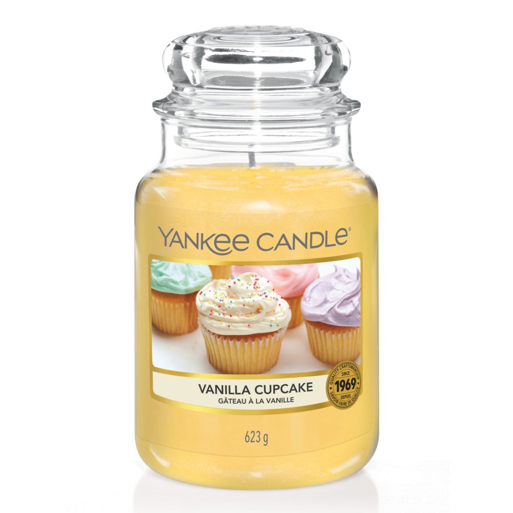 Vanilla Cupcake Original Large Jar Candle Yankee Candle, Yellow, 10.7cm X 16.8cm , Sweet & Spicy