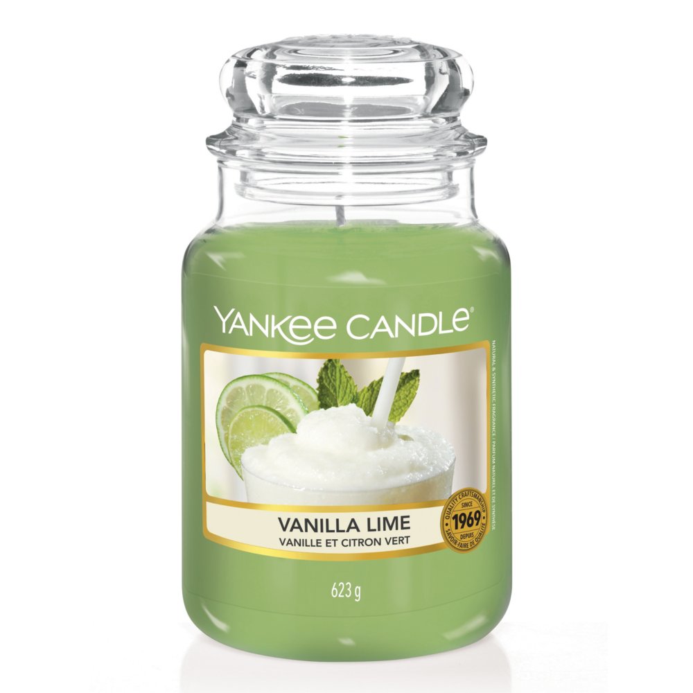 Vanilla Lime Original Large Jar Candle Yankee Candle, Green, 10.7cm X 16.8cm , Sweet & Spicy