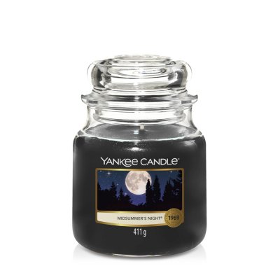 Midsummer's Night® Original Medium Jar Candle Yankee Candle, Black, 10.7cm X 12.7cm , Fresh & Clean