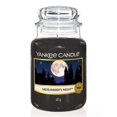 Midsummer's Night® Original Large Jar Candle Yankee Candle, Black, 10.7cm X 16.8cm , Fresh & Clean