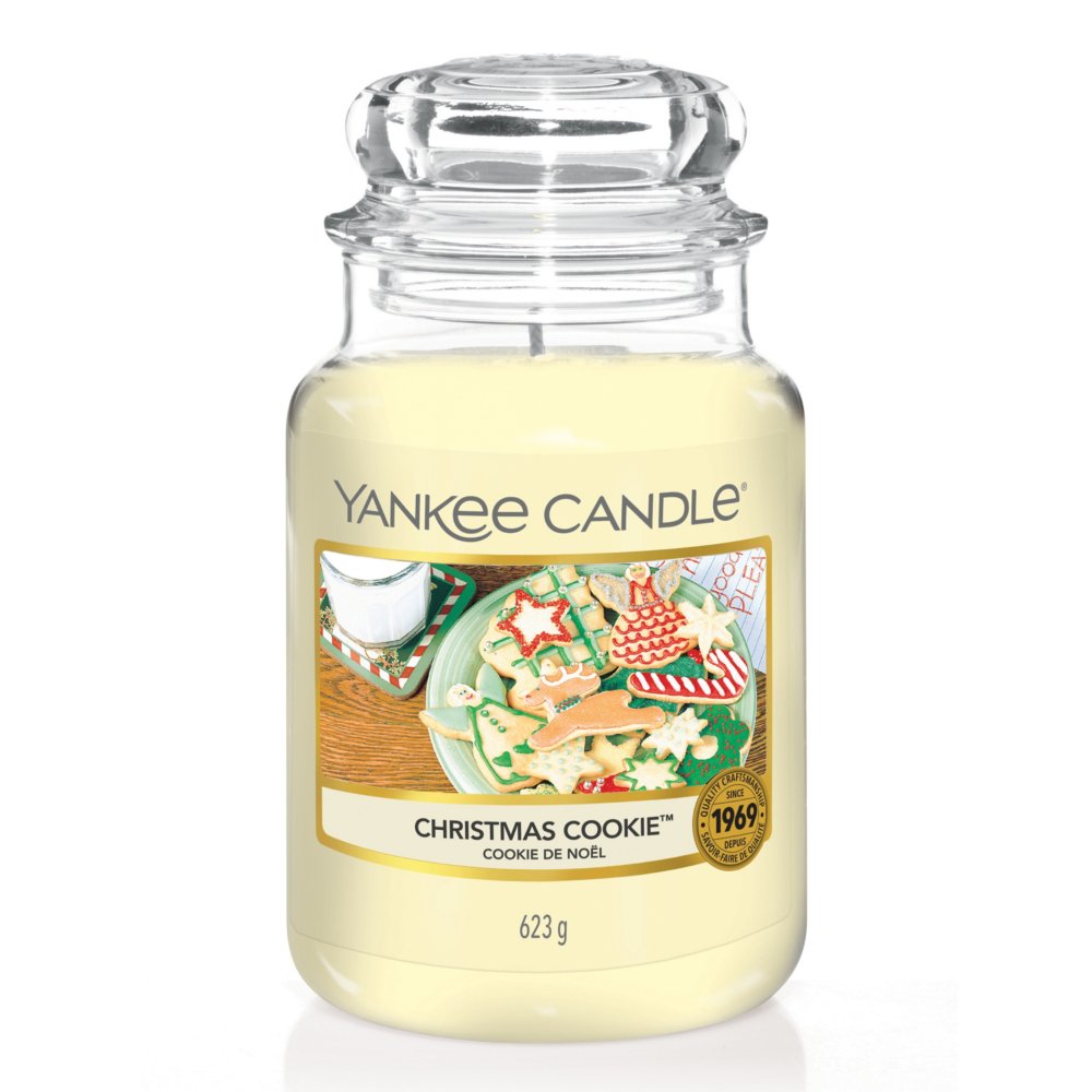 Christmas Cookie Original Large Jar Candle Yankee Candle, Neutrals, 10.7cm X 16.8cm , Sweet & Spicy