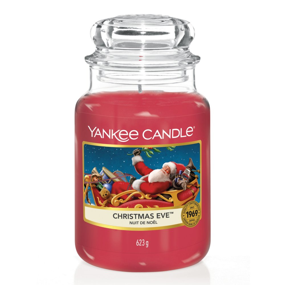 Christmas Eve Original Large Jar Candle Yankee Candle, Red, 10.7cm X 16.8cm , Sweet & Spicy