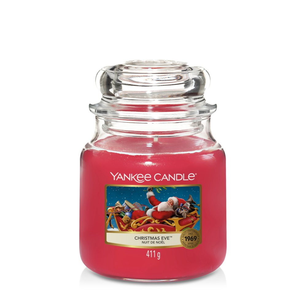 Christmas Eve Original Medium Jar Candle Yankee Candle, Red, 10.7cm X 12.7cm , Sweet & Spicy