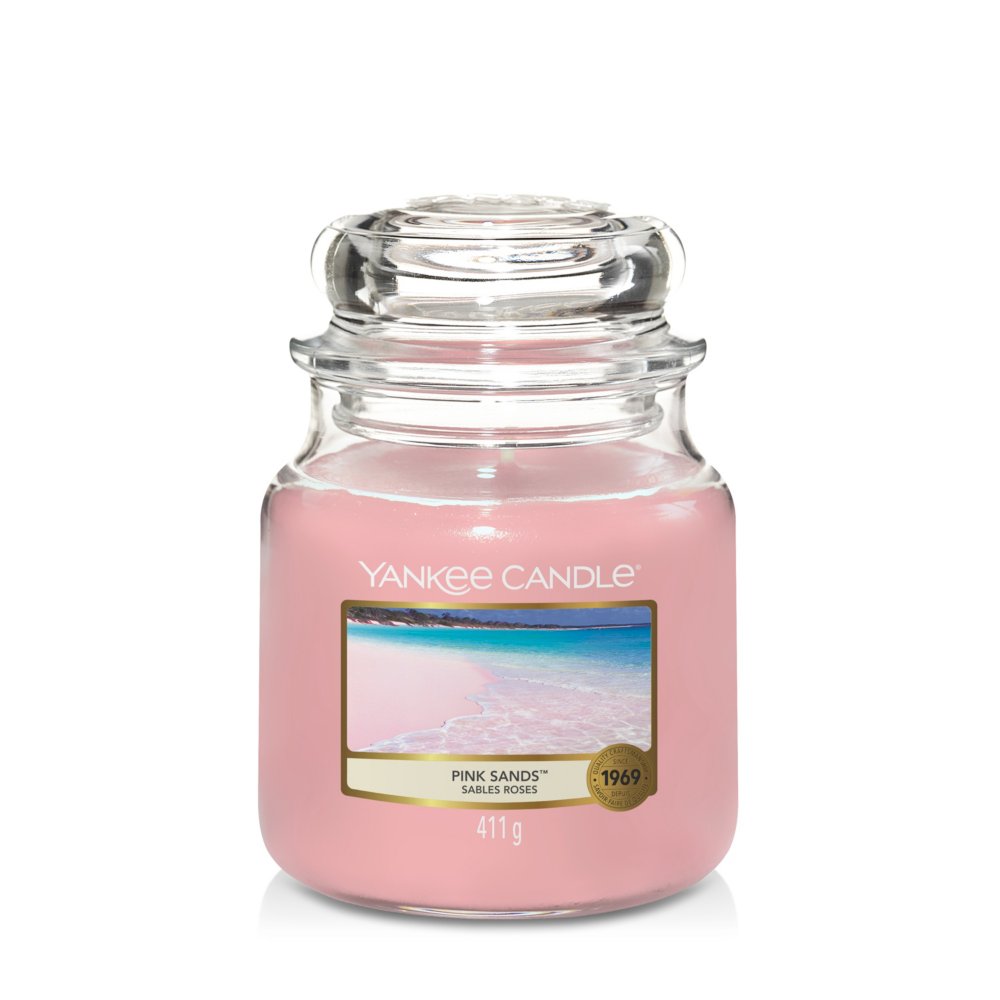 Pink Sands Original Medium Jar Candle Yankee Candle, 10.7cm X 12.7cm , Floral