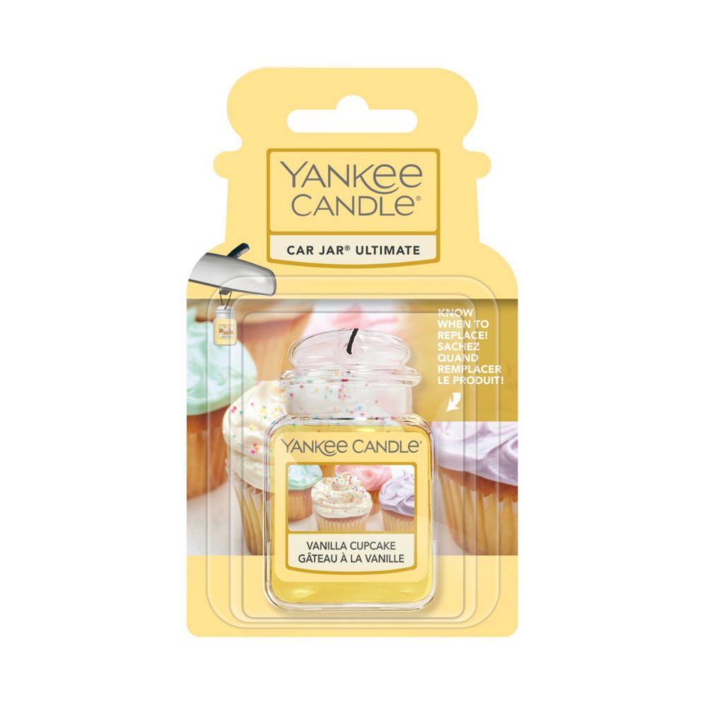 Vanilla Cupcake Car Jar® Ultimate Yankee Candle, Yellow, 5.8cm X 12.2cm , Sweet & Spicy