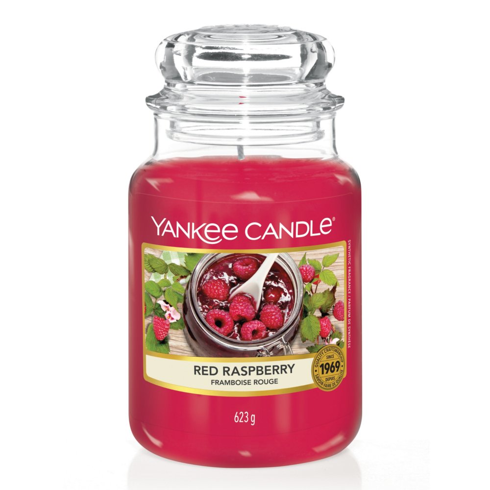Red Raspberry Original Large Jar Candle Yankee Candle, 10.7cm X 16.8cm , Fruity