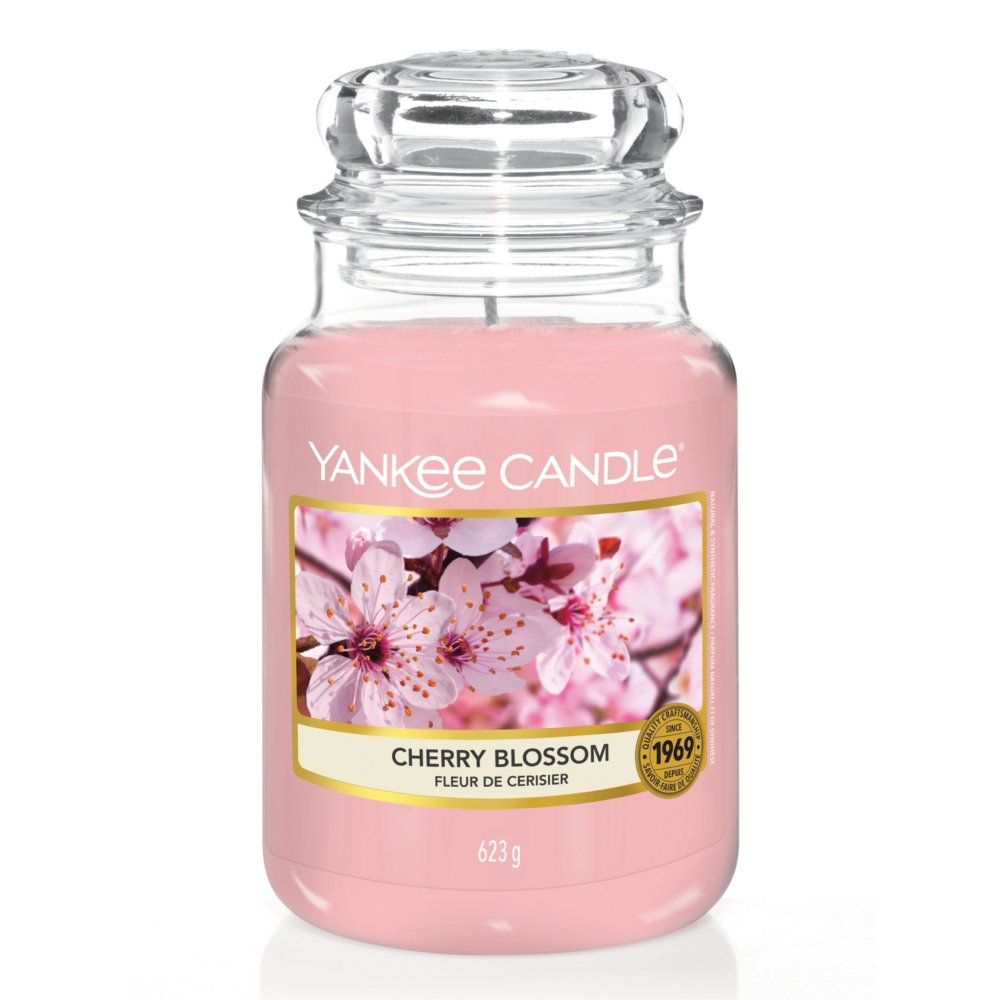 Cherry Blossom Original Large Jar Candle Yankee Candle, Pink, 10.7cm X 16.8cm , Fruity