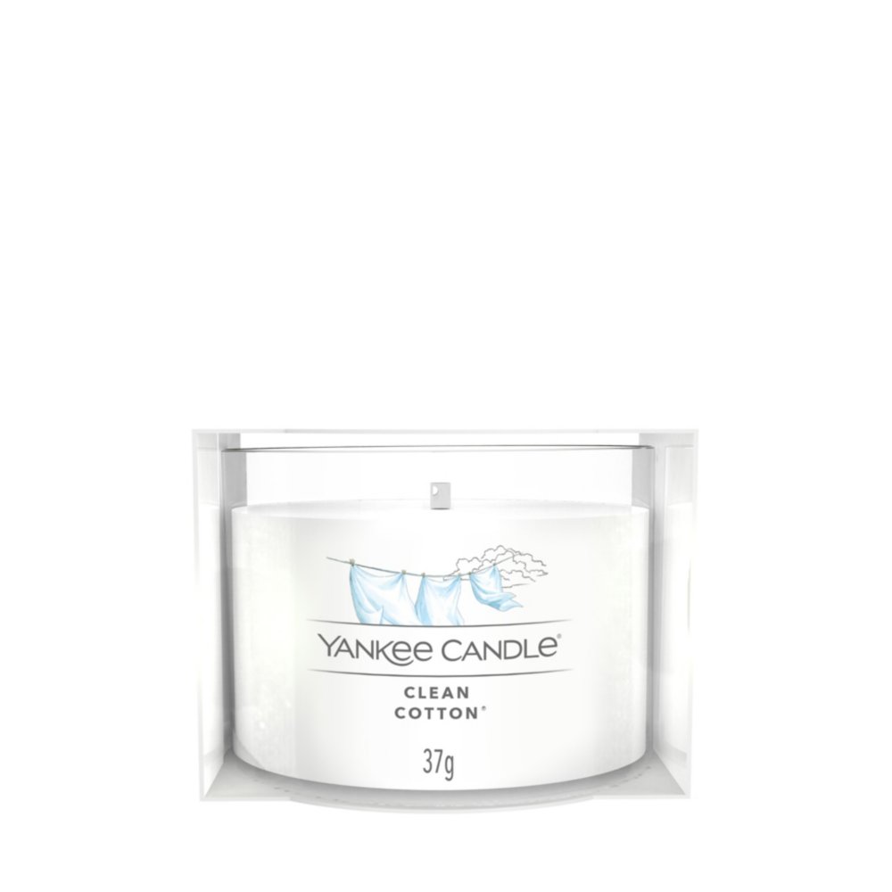 Clean Cotton® Yankee Candle® Mini, White, 5.4cm X 4.4cm , Fresh & Clean