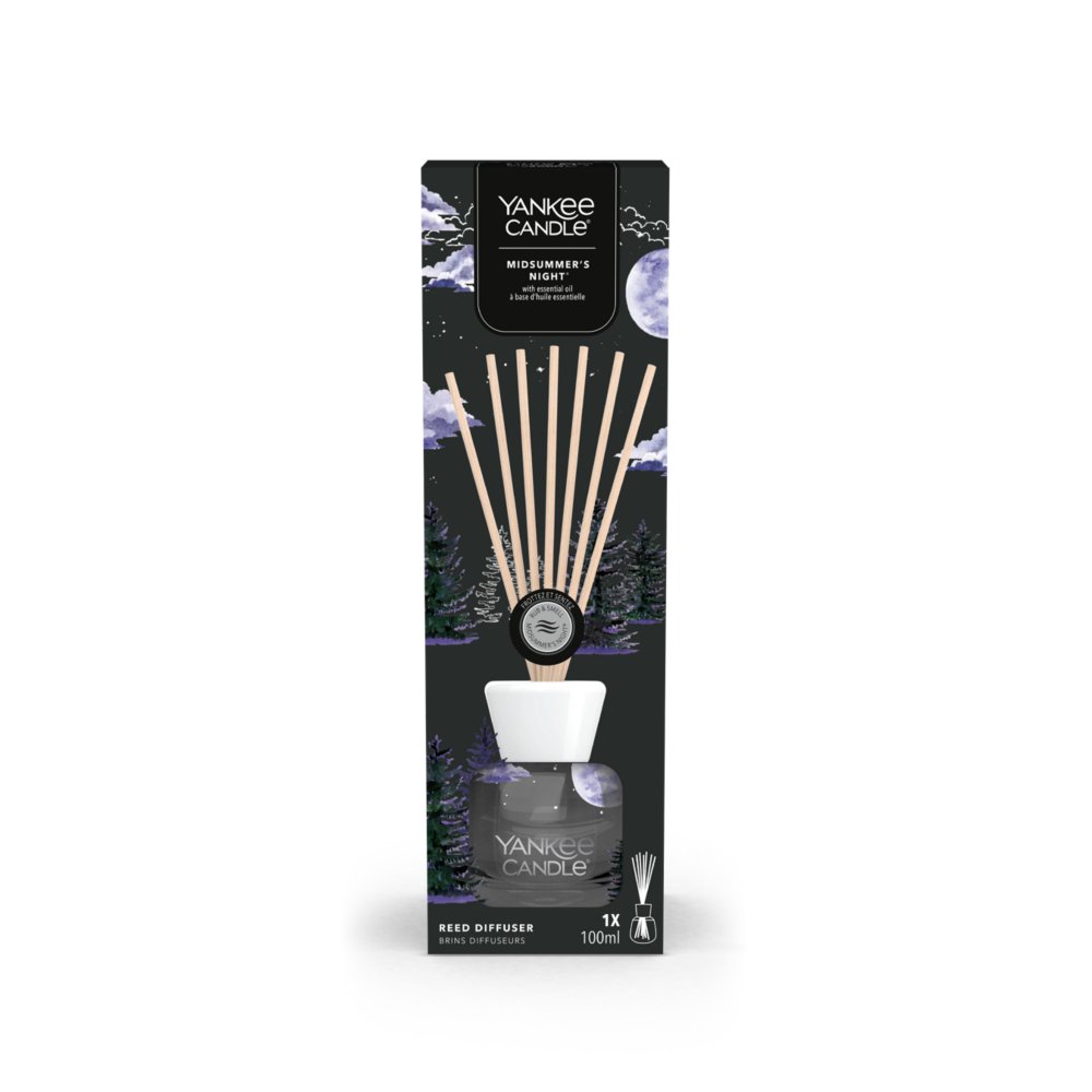 Midsummer's Night® Signature Reed Diffuser Yankee Candle, Black, 7.9cm X 7.9cm X 24.1cm , Fresh & Clean