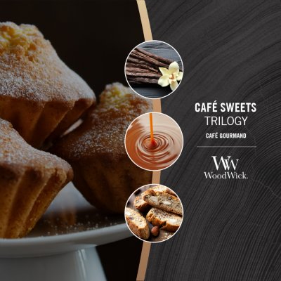 Café Sweets WoodWick, 9.9cm X 9.9cm X 11.4cm , Gourmand