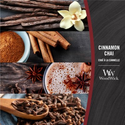 Cinnamon Chai Mini Hourglass Candle WoodWick, Red, 7cm X 7cm X 8.3cm , Gourmand