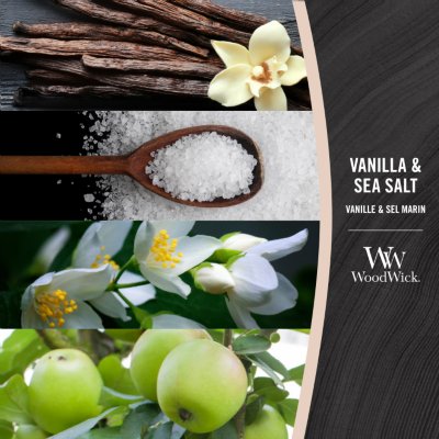 Vanilla & Sea Salt Large Hourglass Candle WoodWick, Pink, 10.2cm X 10.2cm X 17.8cm , Floral