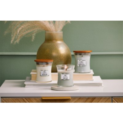 White Tea & Jasmine Medium Hourglass Candle WoodWick, 9.9cm X 9.9cm X 11.4cm , Citrus