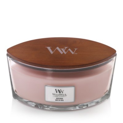 Rosewood Ellipse Candle WoodWick, Pink, 9.2cm X 19.1cm X 12.1cm , Ambery
