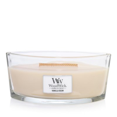 Vanilla Bean Ellipse Candle WoodWick, Neutrals, 9.2cm X 19.1cm X 12.1cm , Gourmand