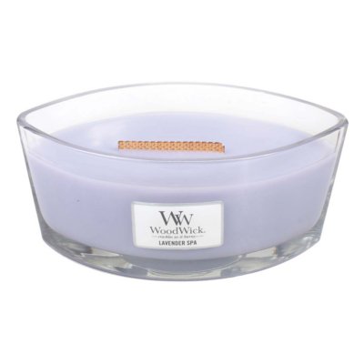 Lavender Spa Ellipse Candle WoodWick, Purple, 9.2cm X 19.1cm X 12.1cm , Floral
