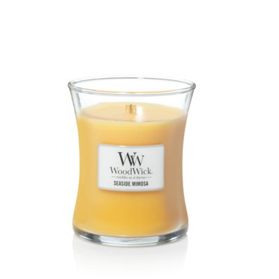 Seaside Mimosa Medium Hourglass Candle WoodWick, Yellow, 9.9cm X 9.9cm X 11.4cm , Floral