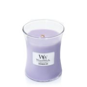 Lavender Spa Medium Hourglass Candle WoodWick, Purple, 9.9cm X 9.9cm X 11.4cm , Floral