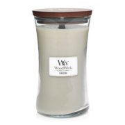 Fireside Large Hourglass Candle WoodWick, Grey, 10.2cm X 10.2cm X 17.8cm , Woody