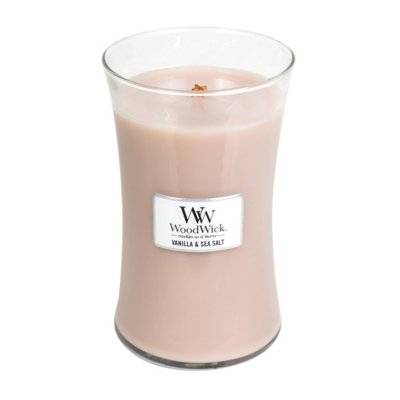 Vanilla & Sea Salt Large Hourglass Candle WoodWick, Pink, 10.2cm X 10.2cm X 17.8cm , Floral