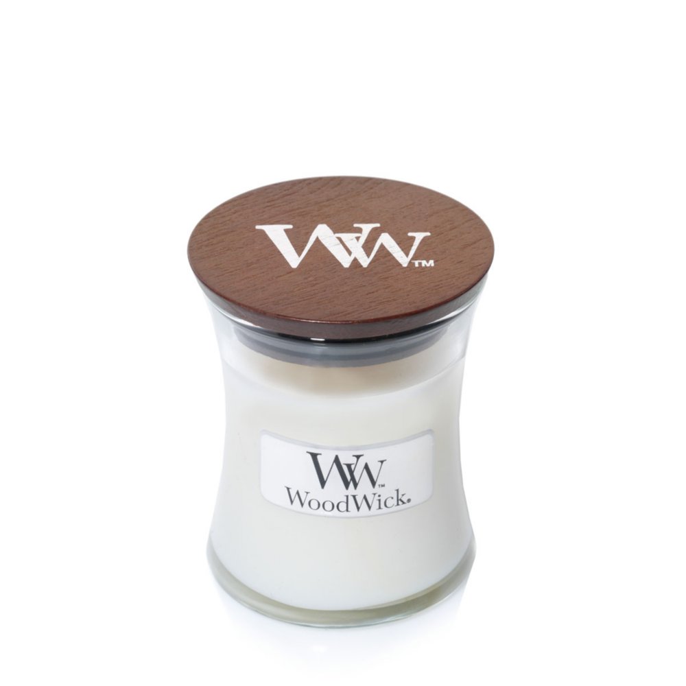 White Tea & Jasmine Mini Hourglass Candle WoodWick, 7cm X 7cm X 8.3cm , Citrus