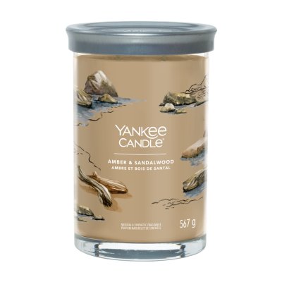 Amber & Sandalwood Yankee Candle, Brown, 9.9cm X 14.9cm , Sweet & Spicy