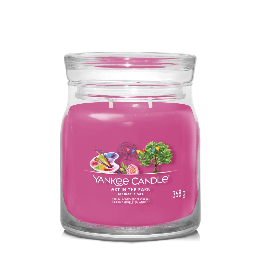 Art In The Park Signature Medium Jar Candle Yankee Candle, Pink, 9.3cm X 11.4cm , Floral