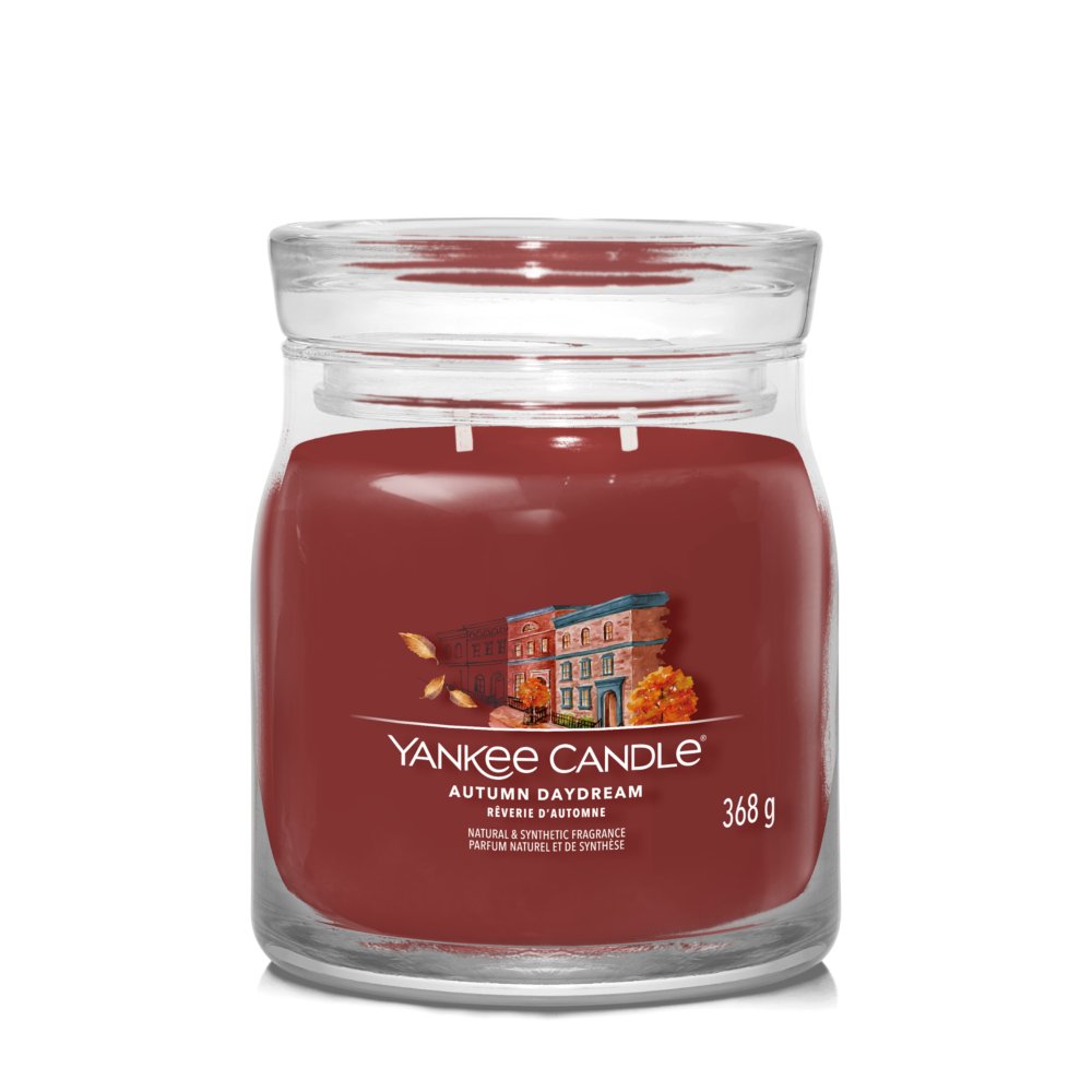 Autumn Daydream Signature Medium Jar Candle Yankee Candle, Red, 9.3cm X 11.4cm , Fresh & Clean