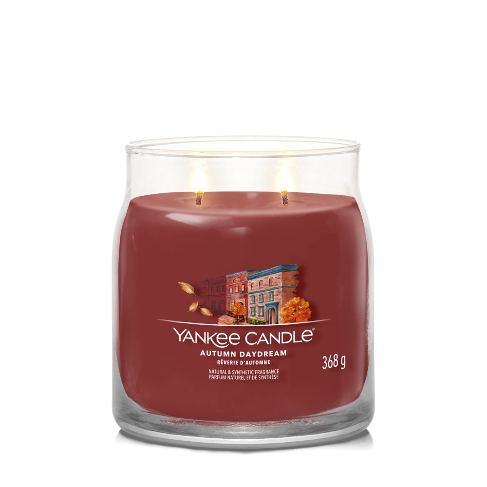 Autumn Daydream Signature Medium Jar Candle Yankee Candle, Red, 9.3cm X 11.4cm , Fresh & Clean