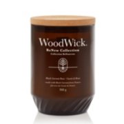 Black Currant & Rose Renew Large Candle With Pluswick® WoodWick, Natural, 8.8cm X 8.8cm X 12.9cm , Floral