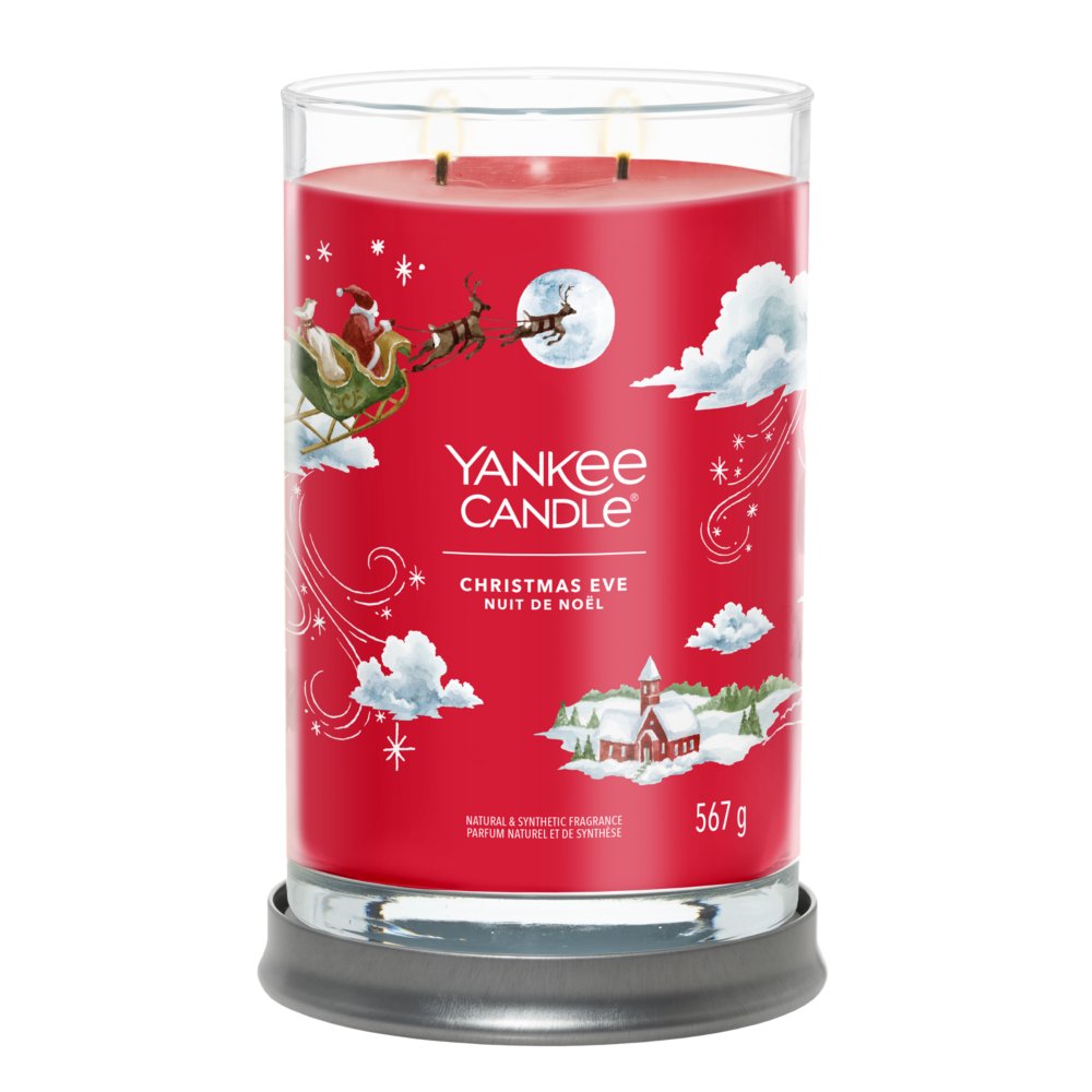 Christmas Eve Signature Large Tumbler Candle Yankee Candle, Red, 9.3cm X 15.7cm , Sweet & Spicy