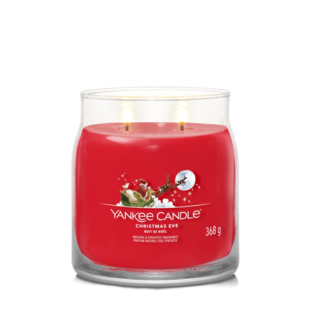 Christmas Eve Signature Medium Jar Candle Yankee Candle, Red, 9.3cm X 11.4cm , Sweet & Spicy